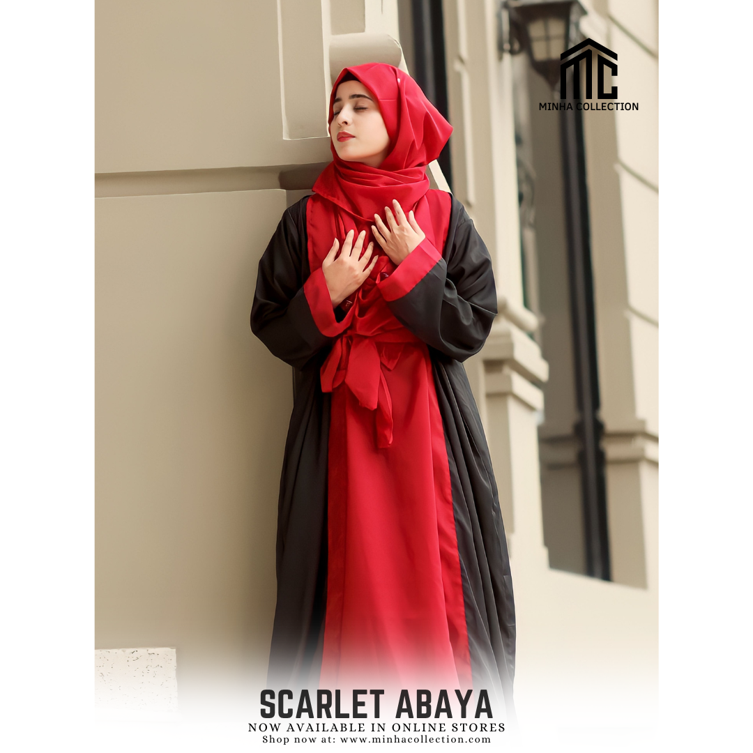 Scarlet Abaya - AleenDXB