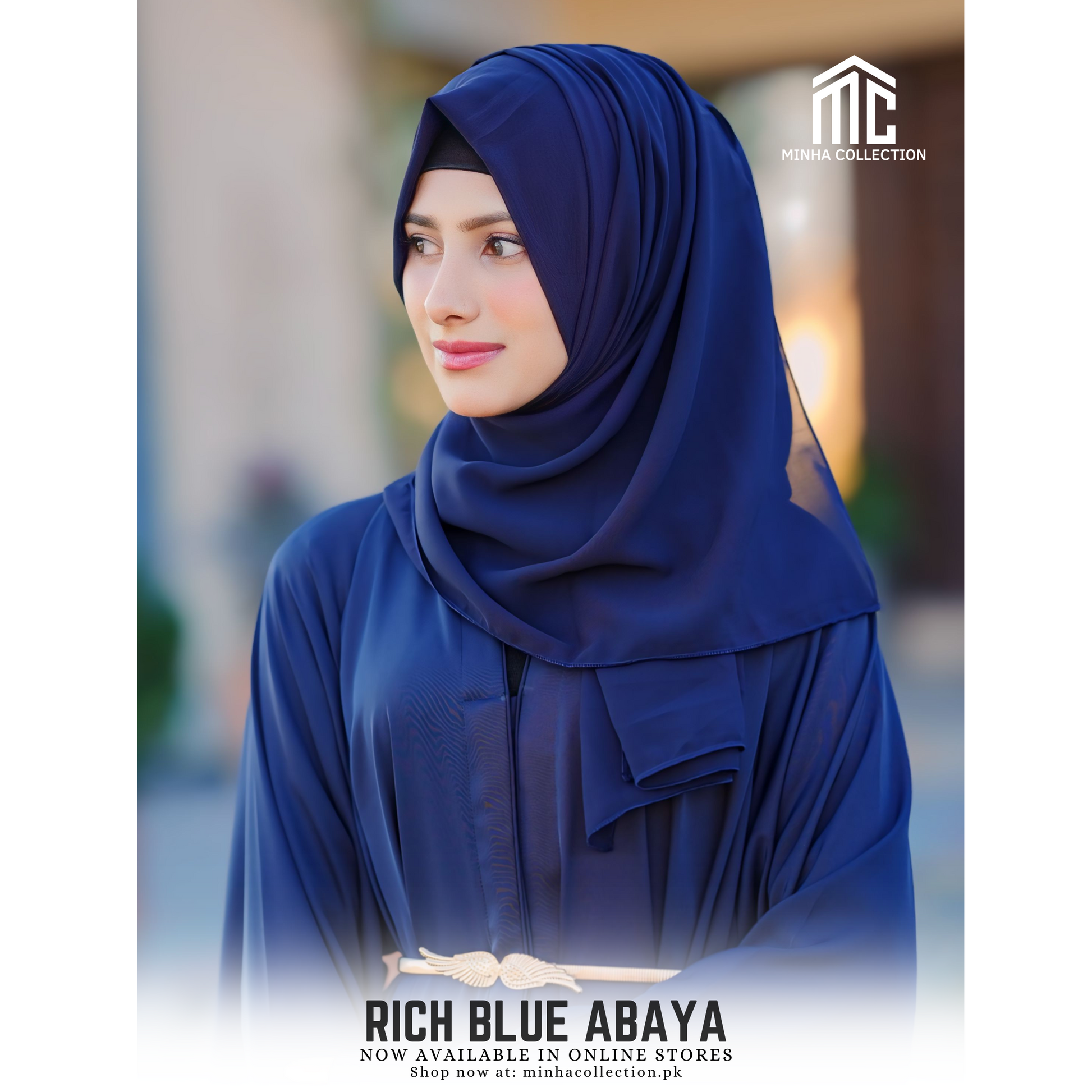 Rich Blue Abaya - AleenDXB