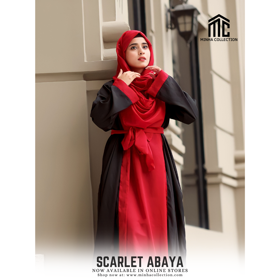 Scarlet Abaya - AleenDXB