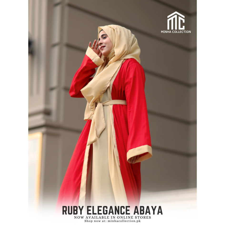 Ruby Elegance Abaya - AleenDXB