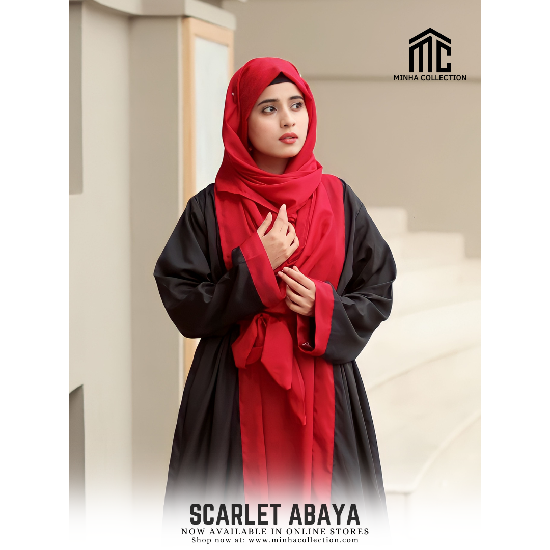 Scarlet Abaya - AleenDXB