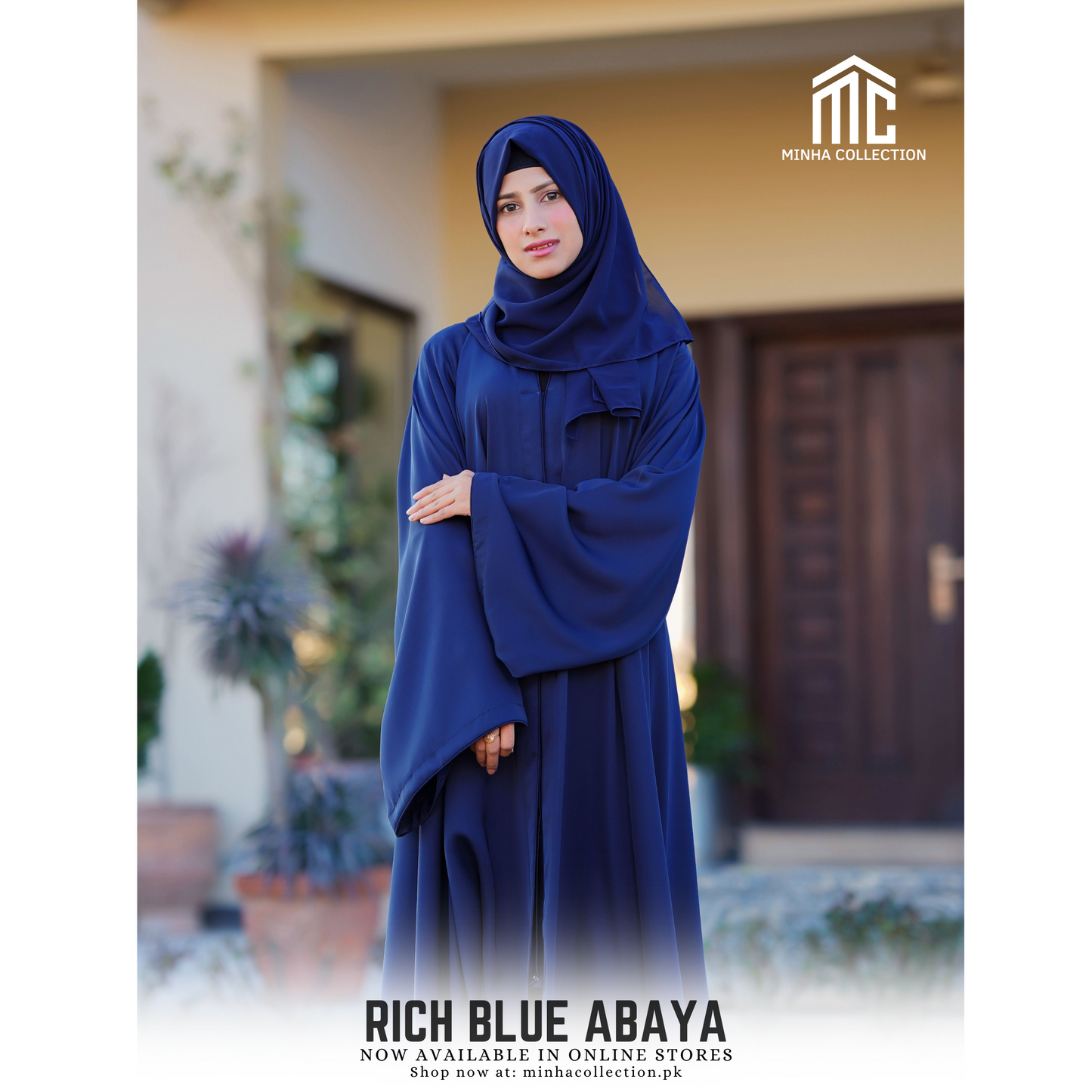 Rich Blue Abaya - AleenDXB