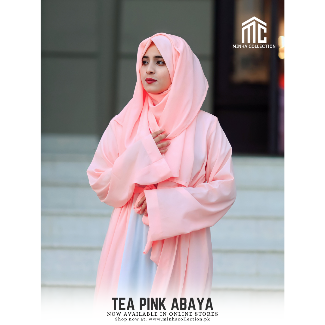 Tea Pink Abaya - AleenDXB