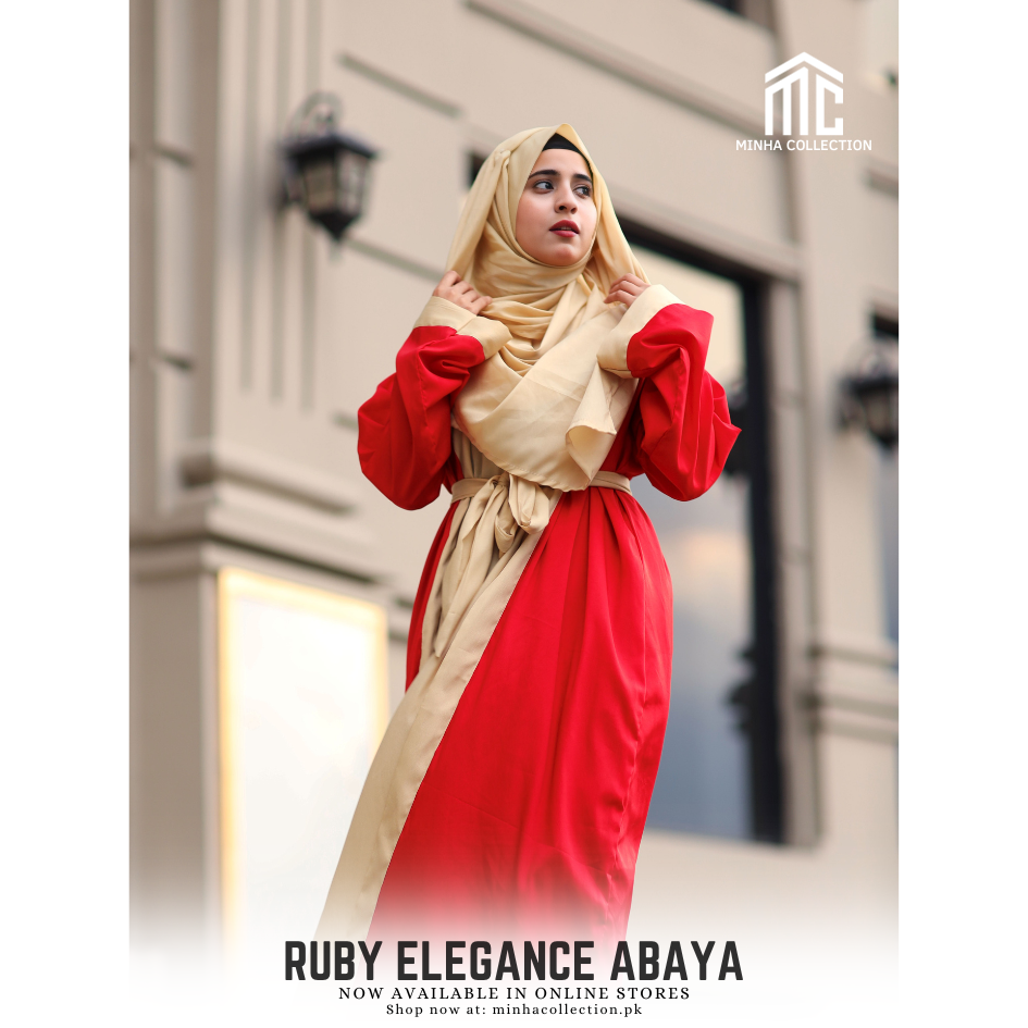 Ruby Elegance Abaya - AleenDXB