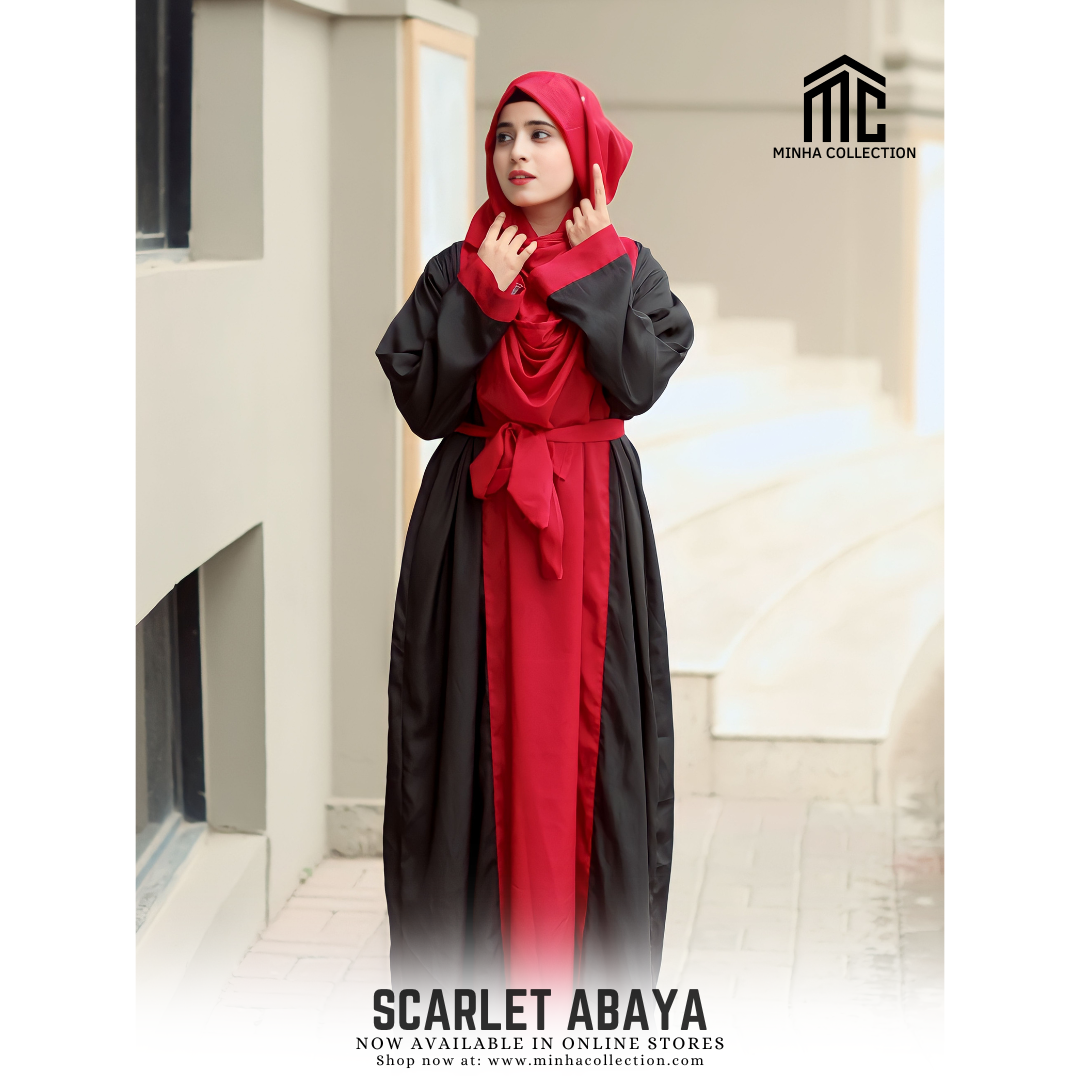 Scarlet Abaya - AleenDXB