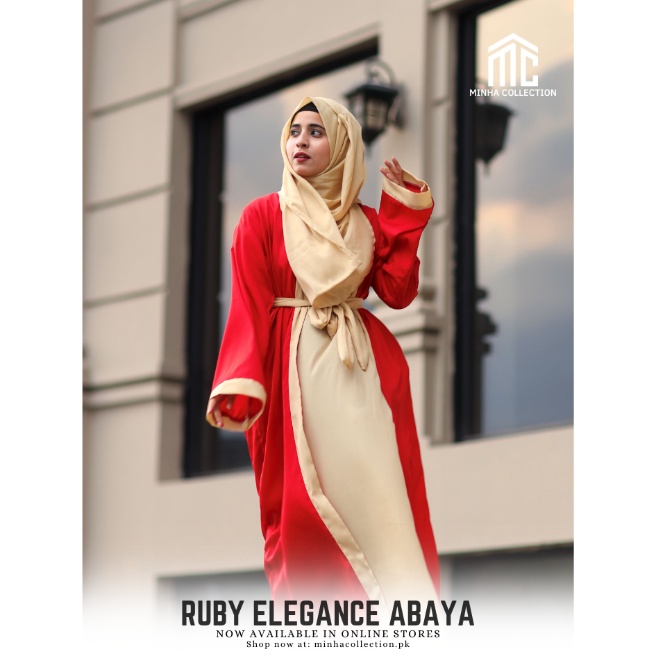 Ruby Elegance Abaya - AleenDXB