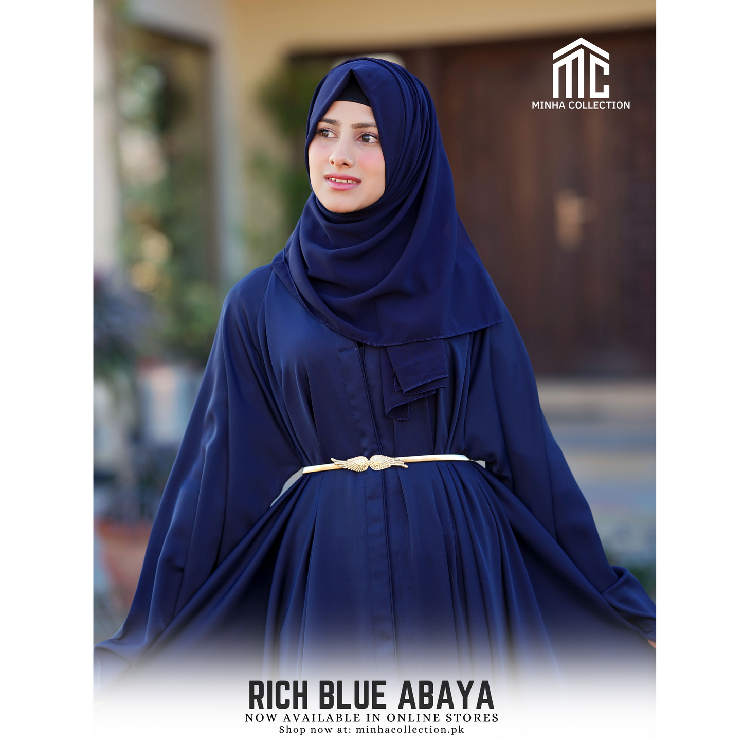 Rich Blue Abaya - AleenDXB