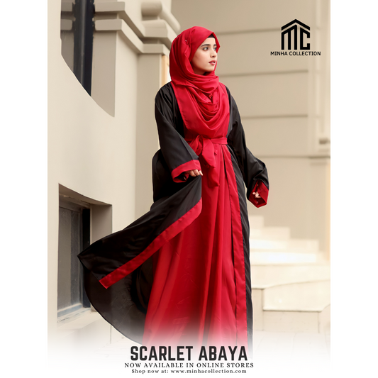 Scarlet Abaya - AleenDXB