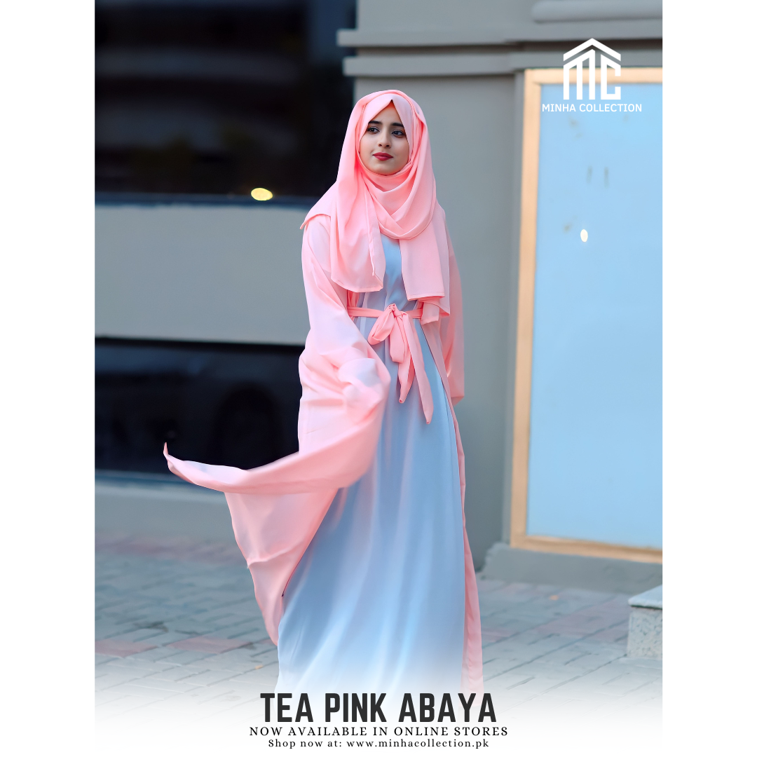 Tea Pink Abaya - AleenDXB