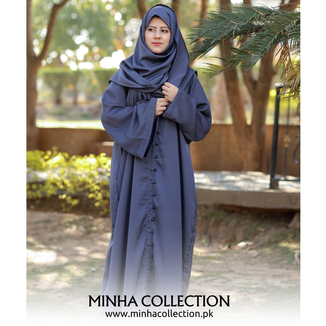 Luxus Grey Abaya