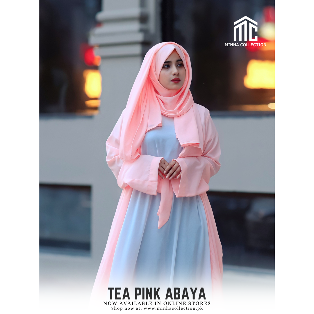 Tea Pink Abaya - AleenDXB