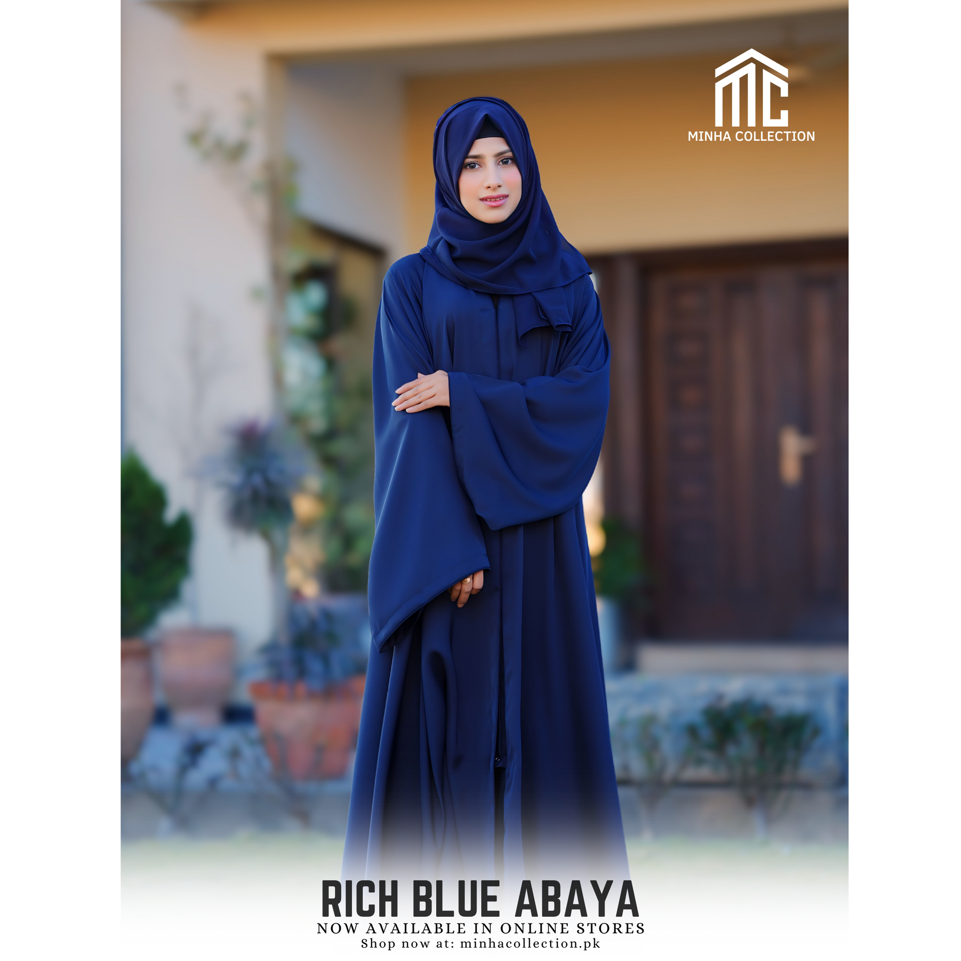 Rich Blue Abaya - AleenDXB