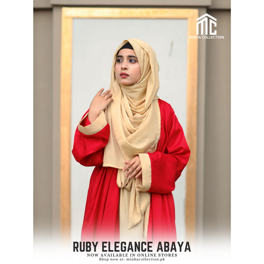 Ruby Elegance Abaya - AleenDXB