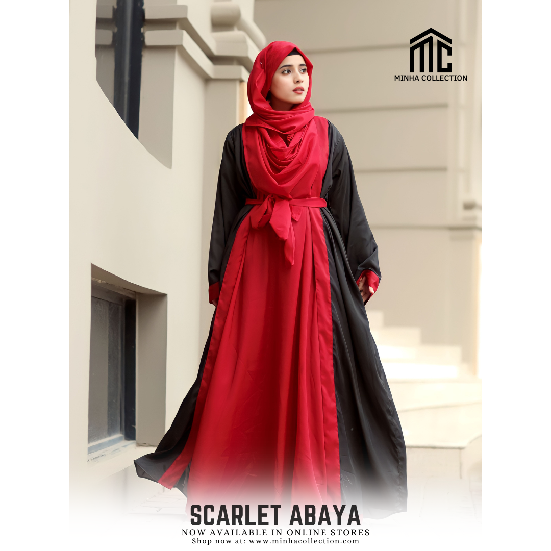 Scarlet Abaya - AleenDXB