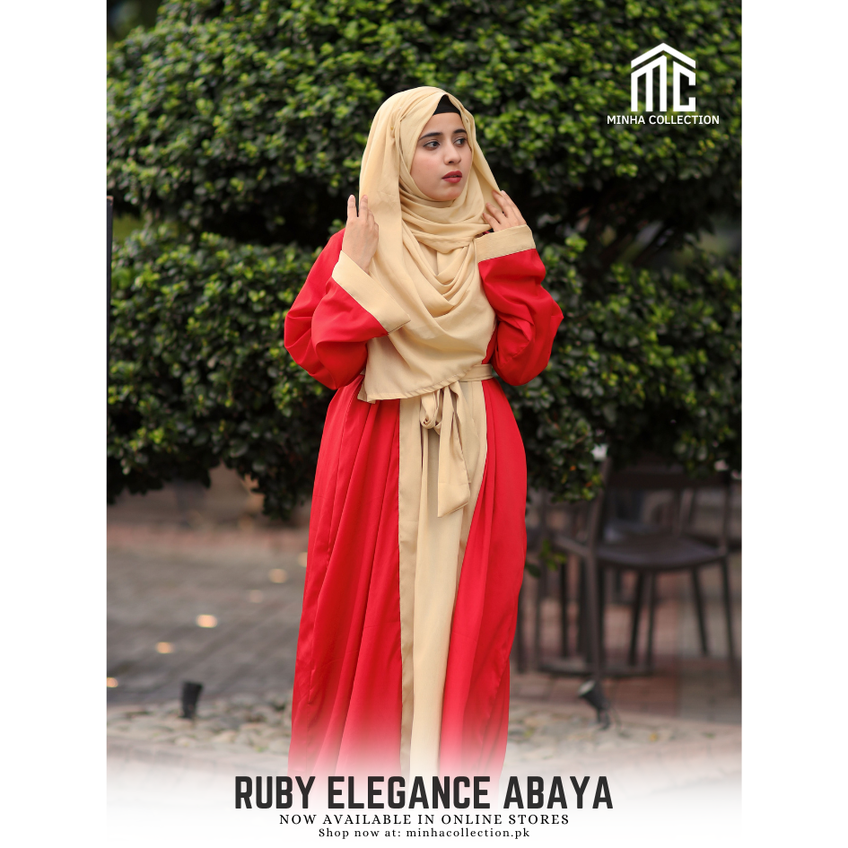 Ruby Elegance Abaya - AleenDXB