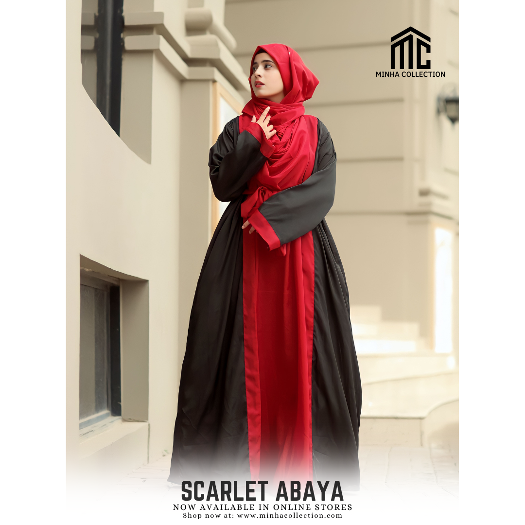 Scarlet Abaya - AleenDXB