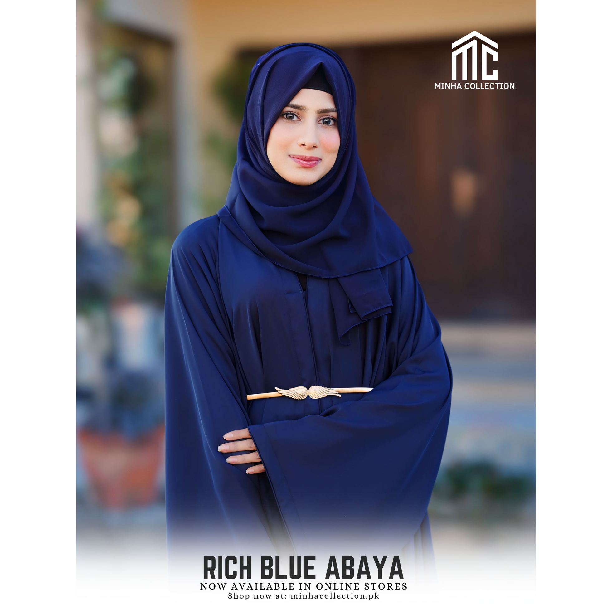 Rich Blue Abaya - AleenDXB