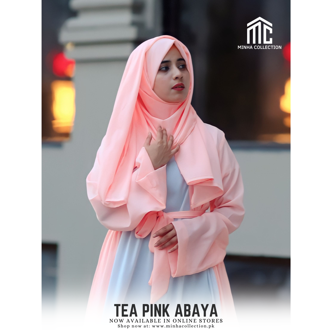 Tea Pink Abaya - AleenDXB