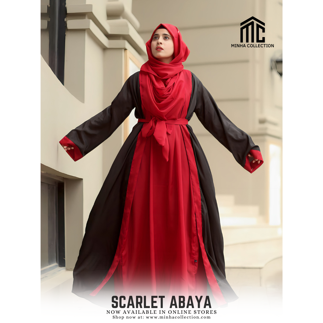 Scarlet Abaya - AleenDXB