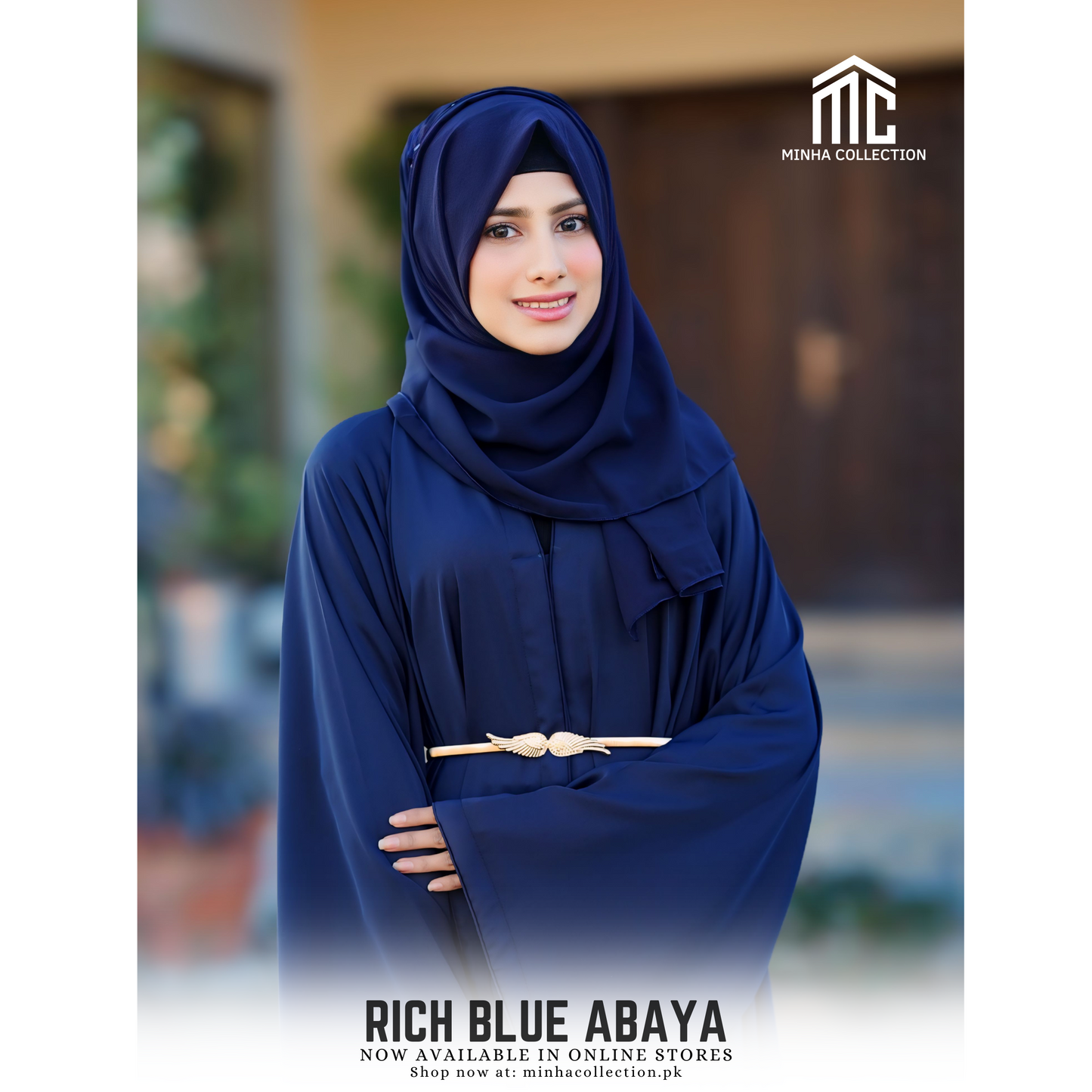 Rich Blue Abaya - AleenDXB