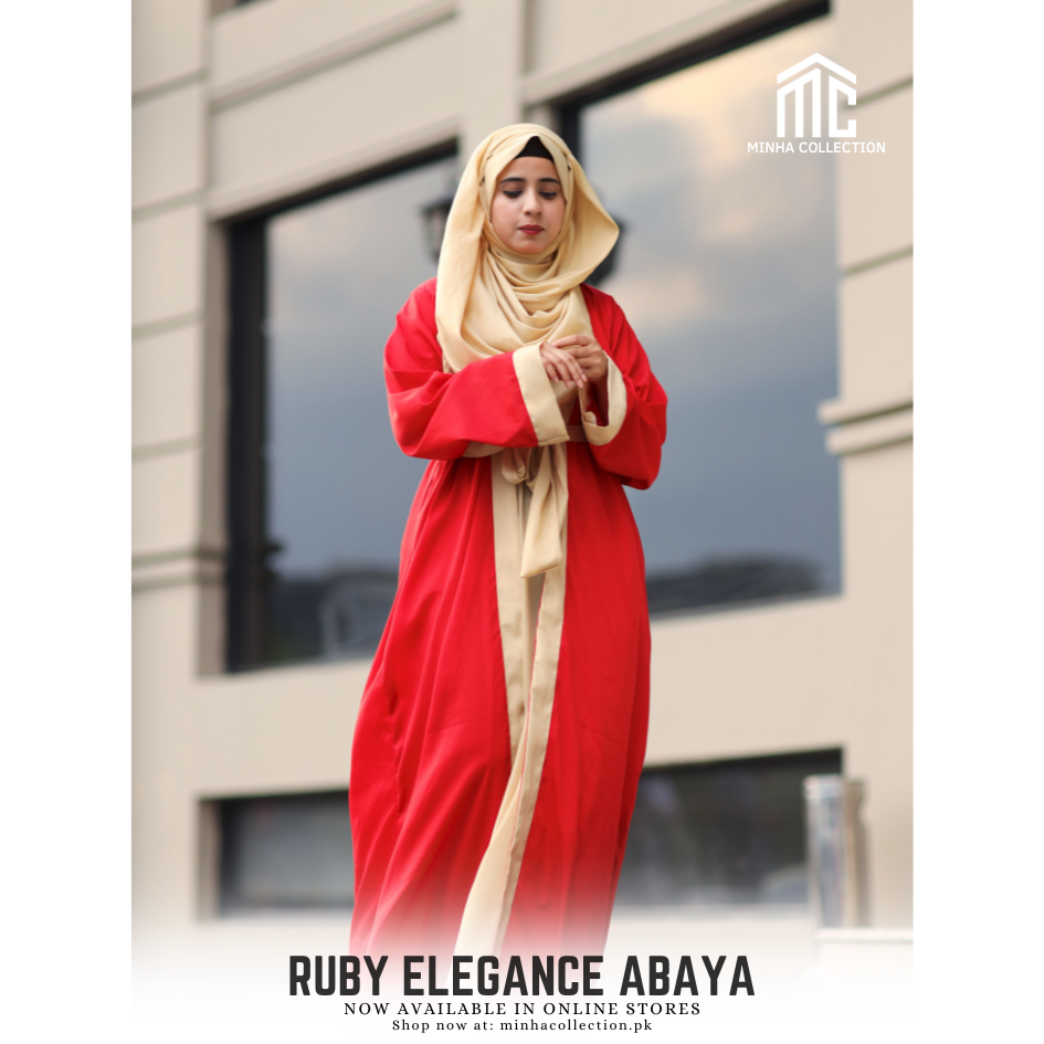 Ruby Elegance Abaya - AleenDXB