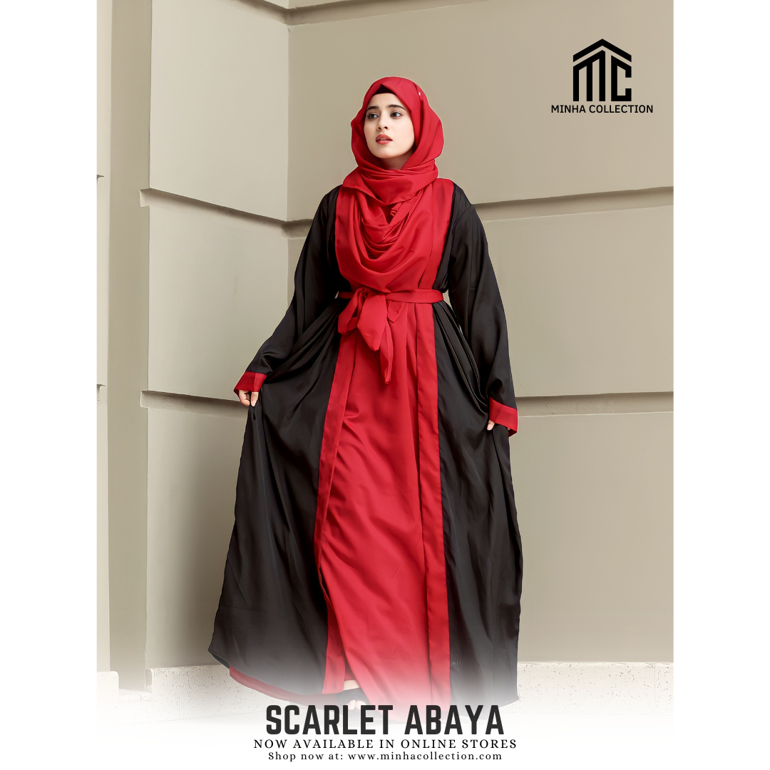 Scarlet Abaya - AleenDXB