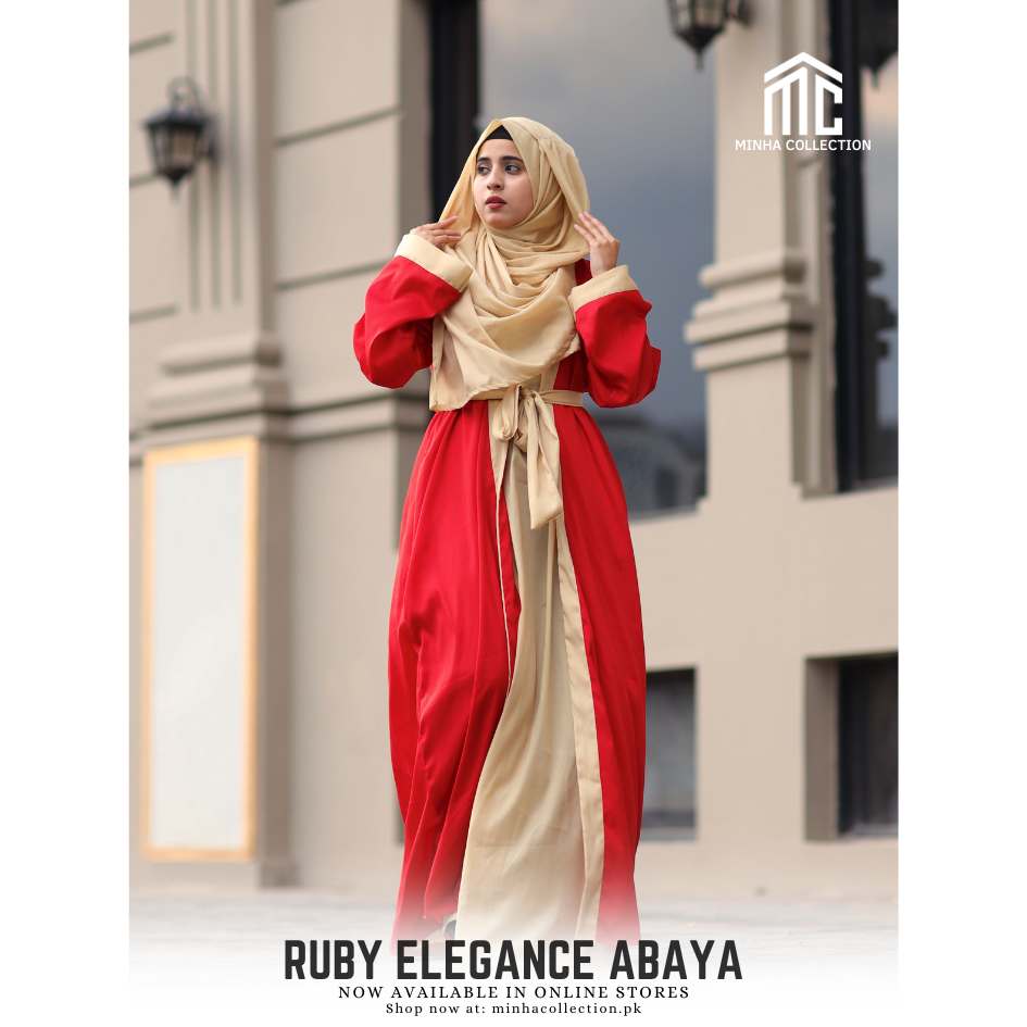 Ruby Elegance Abaya - AleenDXB