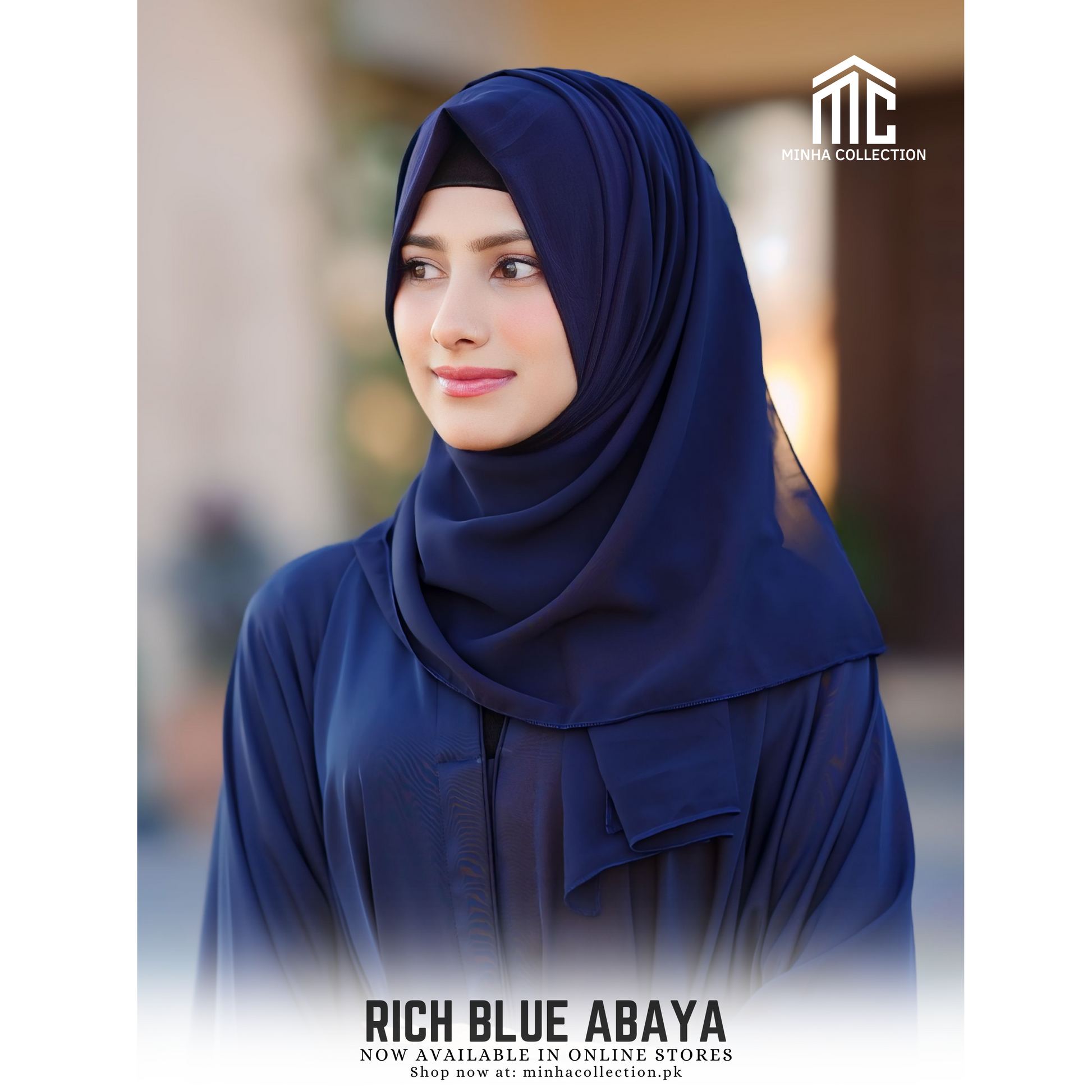 Rich Blue Abaya - AleenDXB