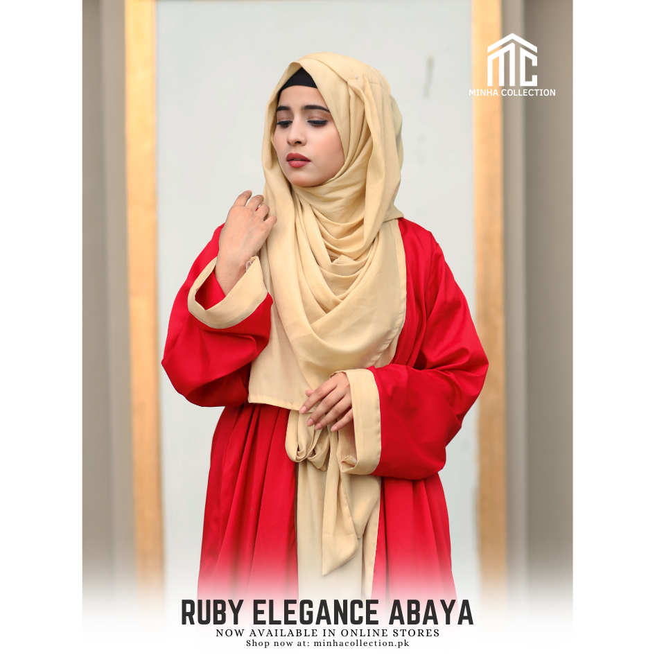 Ruby Elegance Abaya - AleenDXB