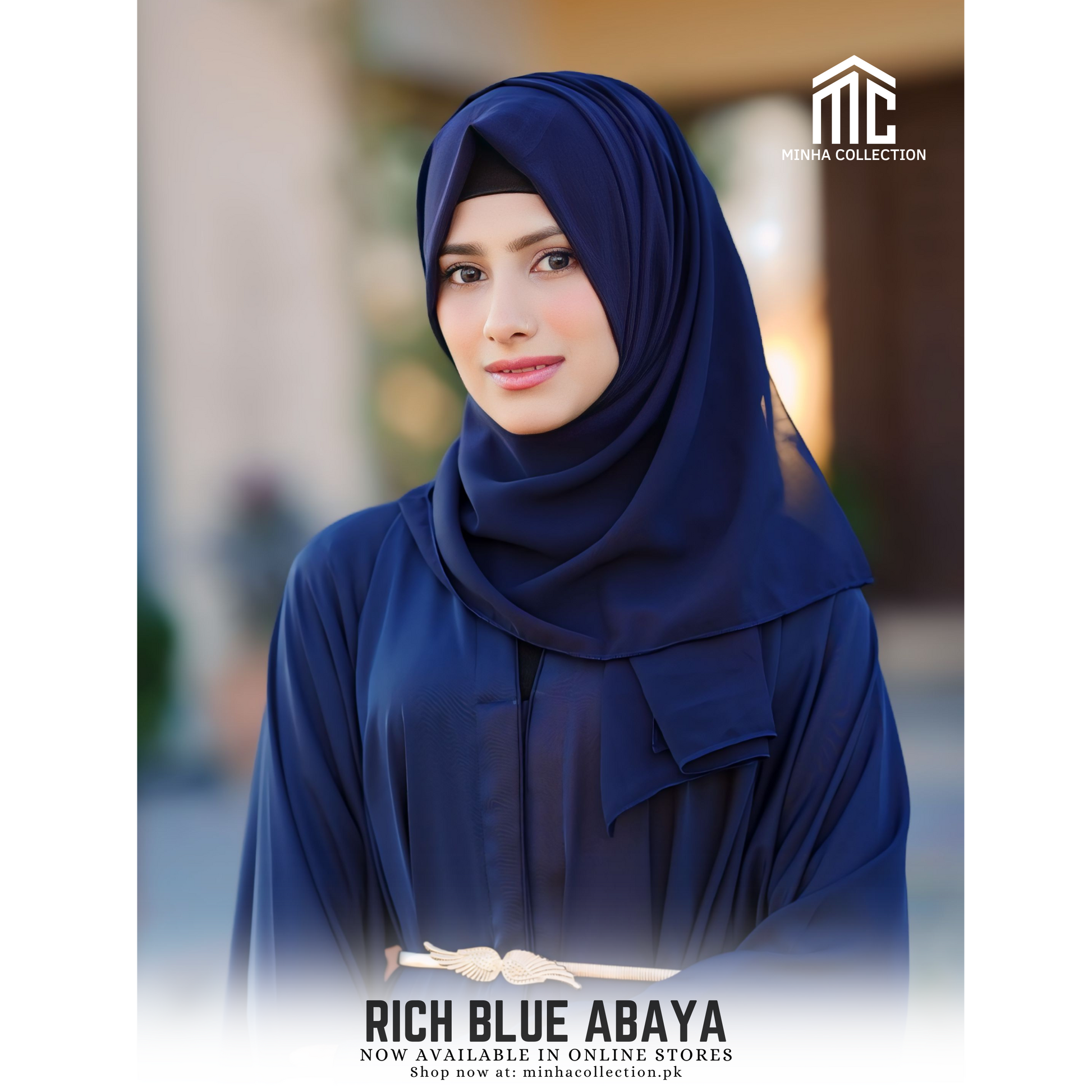 Rich Blue Abaya - AleenDXB