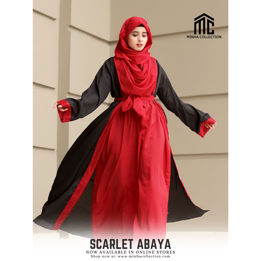 Scarlet Abaya - AleenDXB