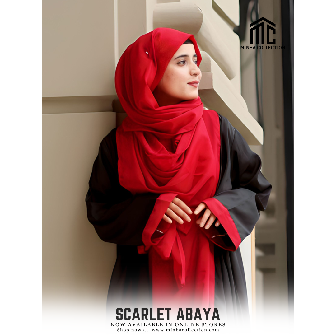 Scarlet Abaya - AleenDXB