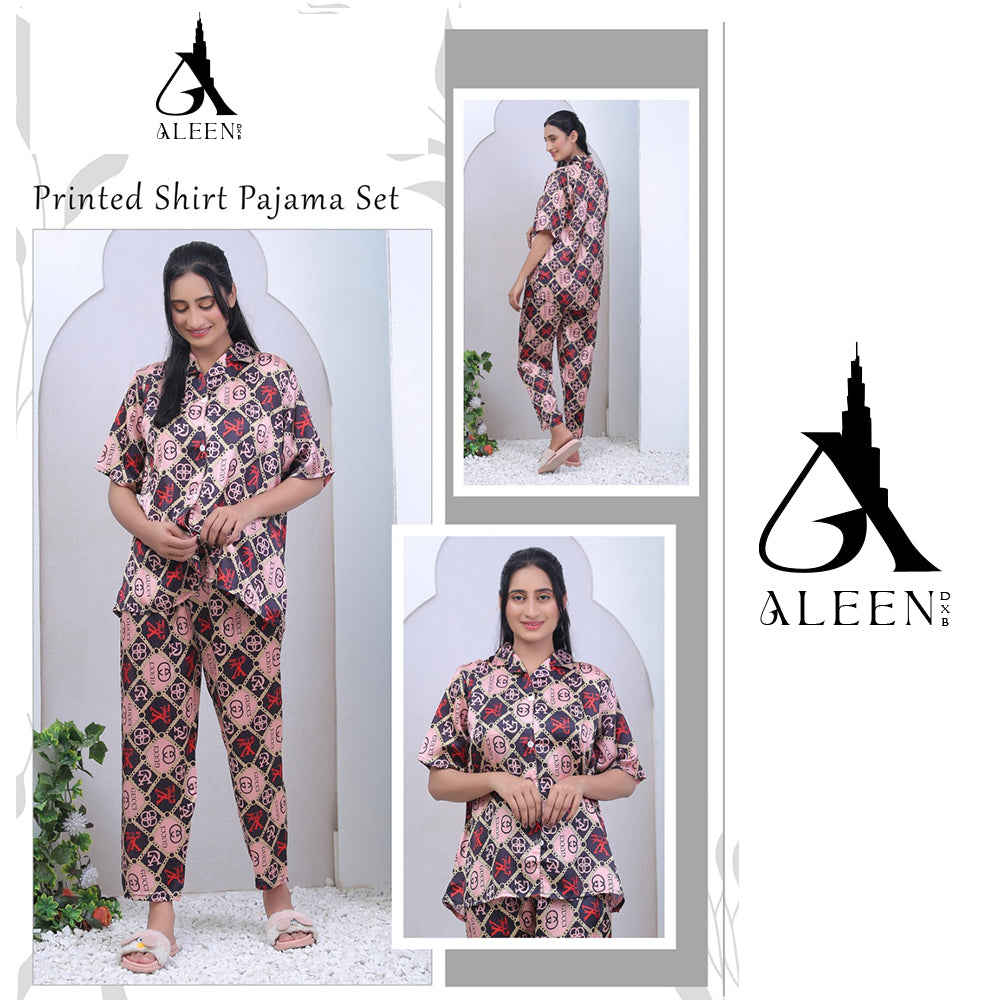 Aleen Store Women Shirt Pajama Set - AleenDXB