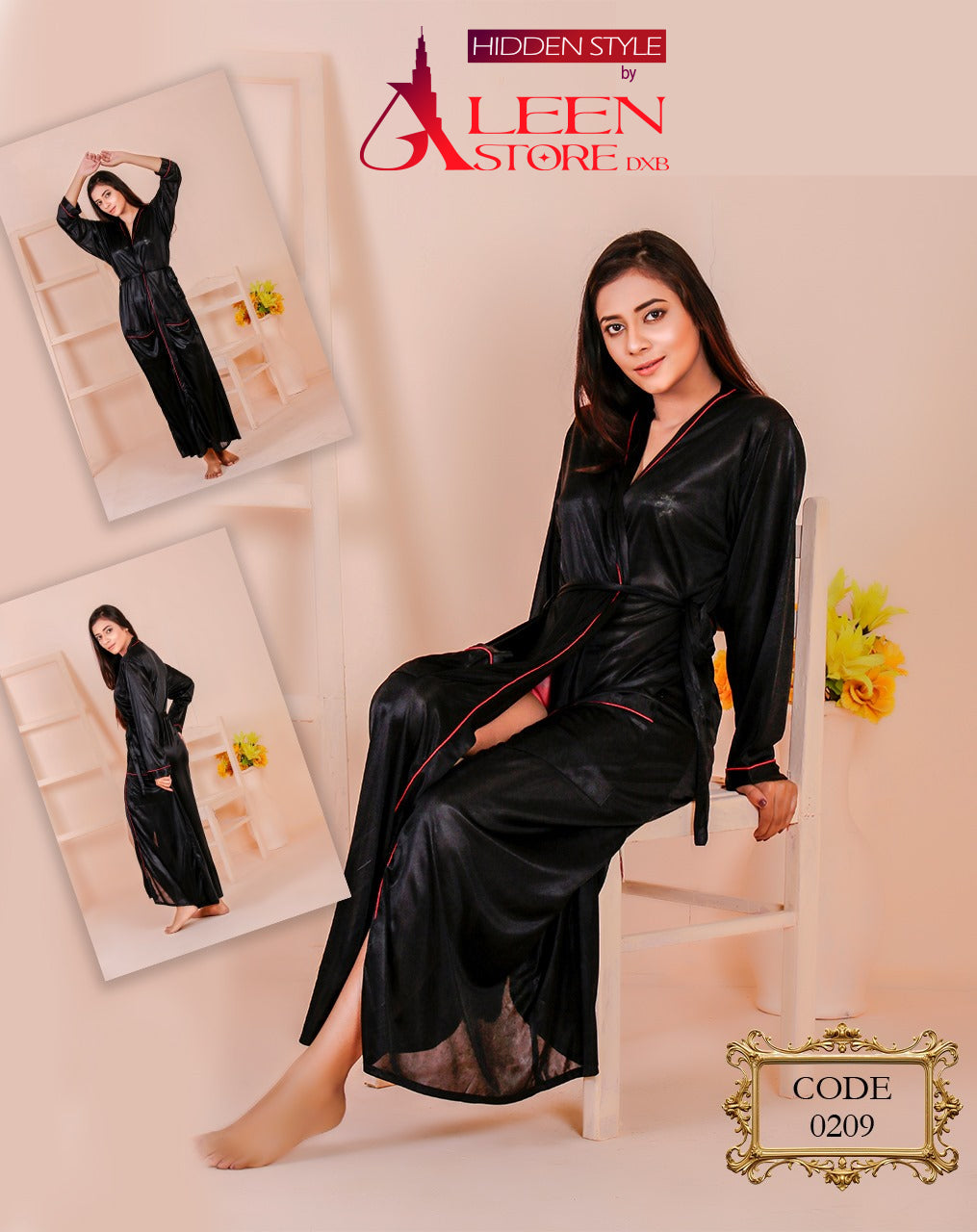 Luxury Silk Nightgowns - AleenDXB