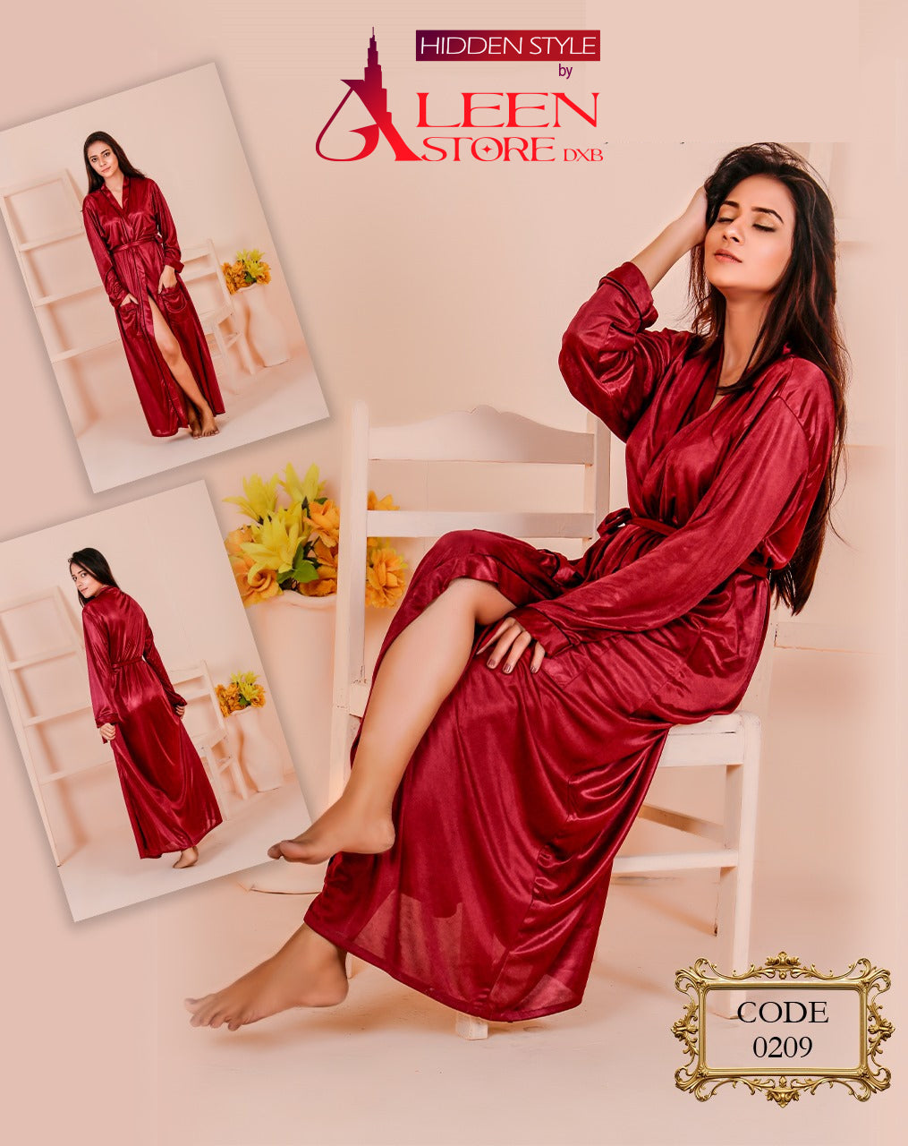 Luxury Silk Nightgowns - AleenDXB