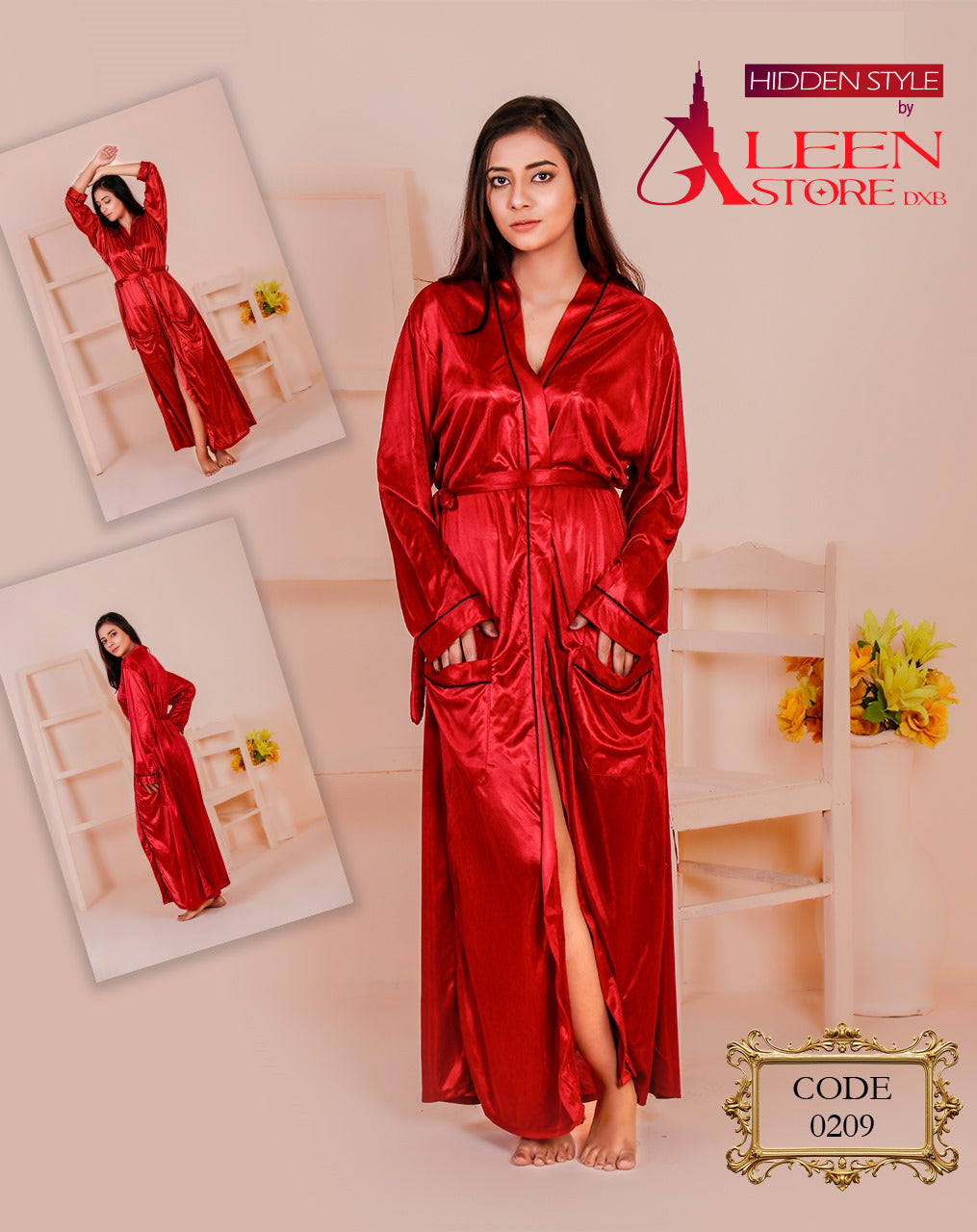 Luxury Silk Nightgowns - AleenDXB